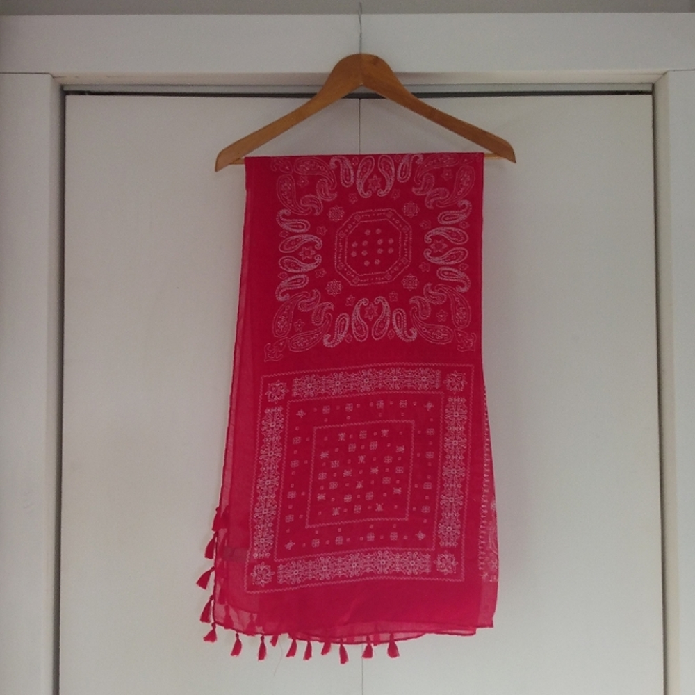 Large Red Paisley Shawl